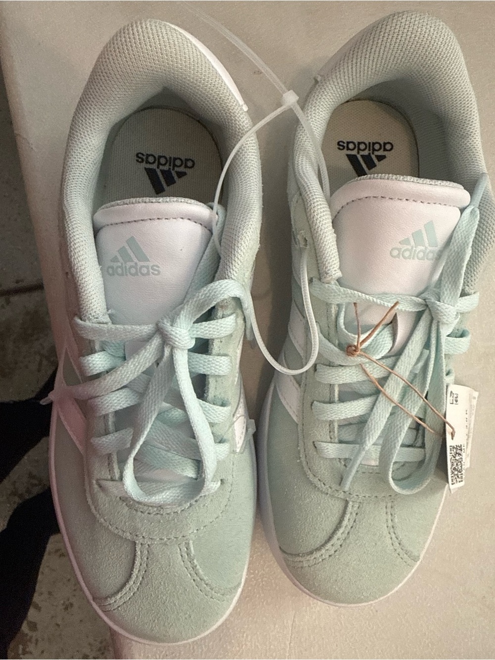 adidas Mint Green Low-Top Kids Sneakers